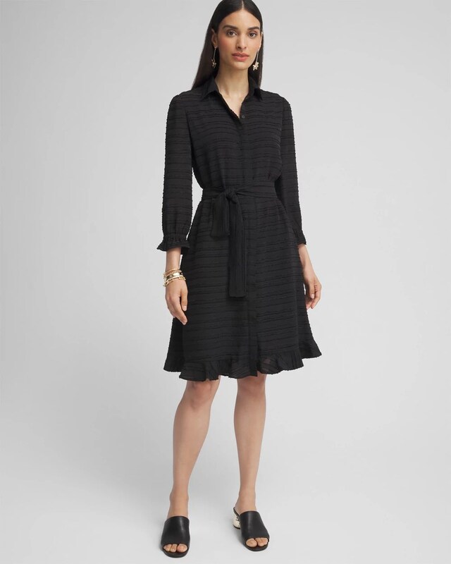 Ruffle Hem Shirt Dress - image 2
